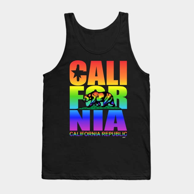 California Republic LGBT Pride Tank Top by Fuzzy Bear